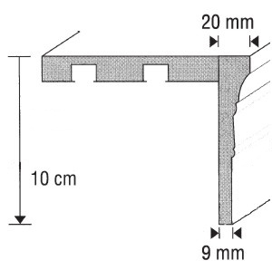 Garnýže Deko výška čela 10cm Garnýže Deko výška čela 10cm